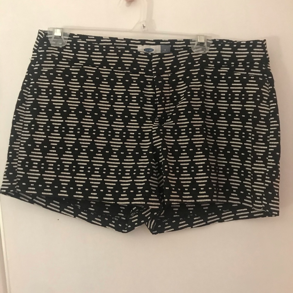 Black and white shorts